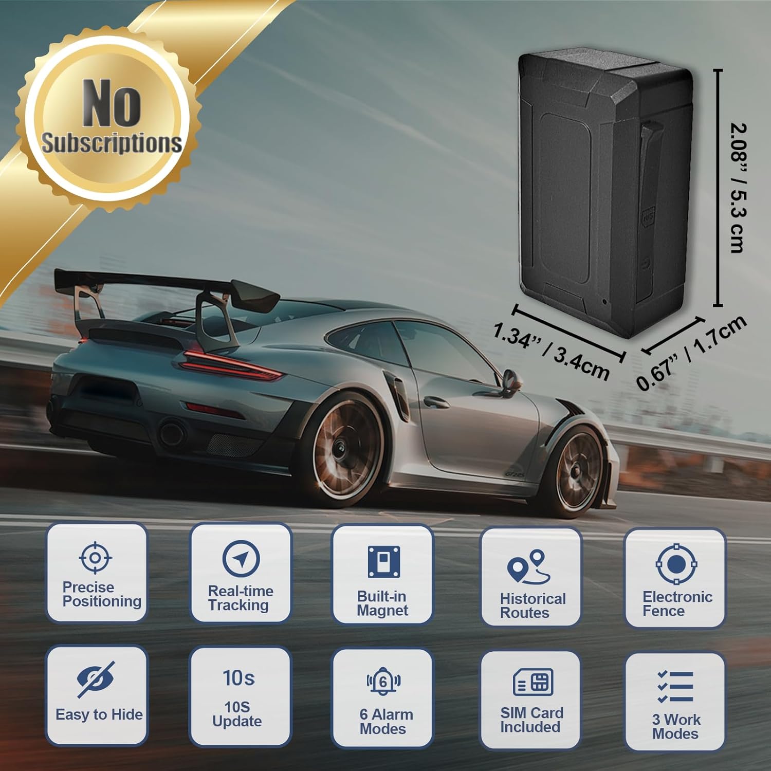 4G20 Mini GPS Tracker for Vehicles No Monthly Fee, Portable Real Time GPS Tracking Devices Hidden, 4G SIM and Data Included, Magnetic Location Tracker, Trip History, GeoFence, Speeding Alerts