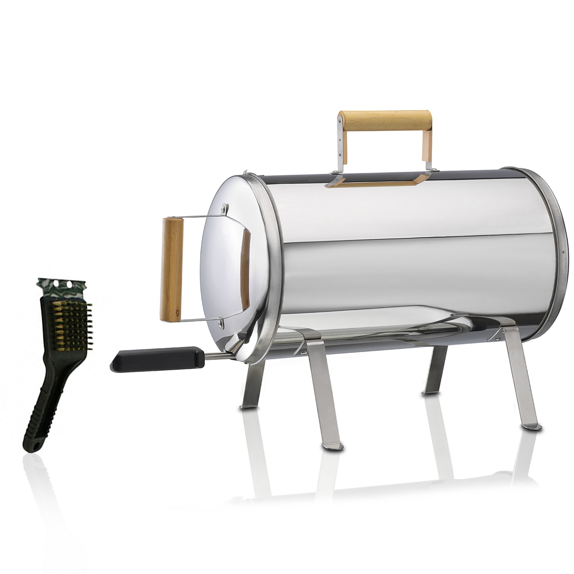 Table smoker grill for hot burning compact oven with electric grill, cooking grill 41.5 x 24 cm.