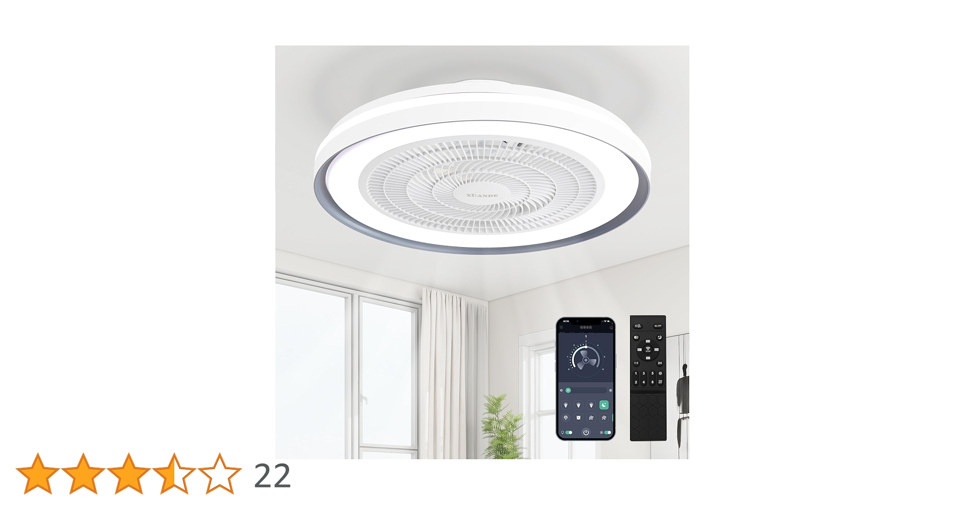 Amazon | ZXhomeシーリングファンライト 扇風機 シーリングライト 50cm