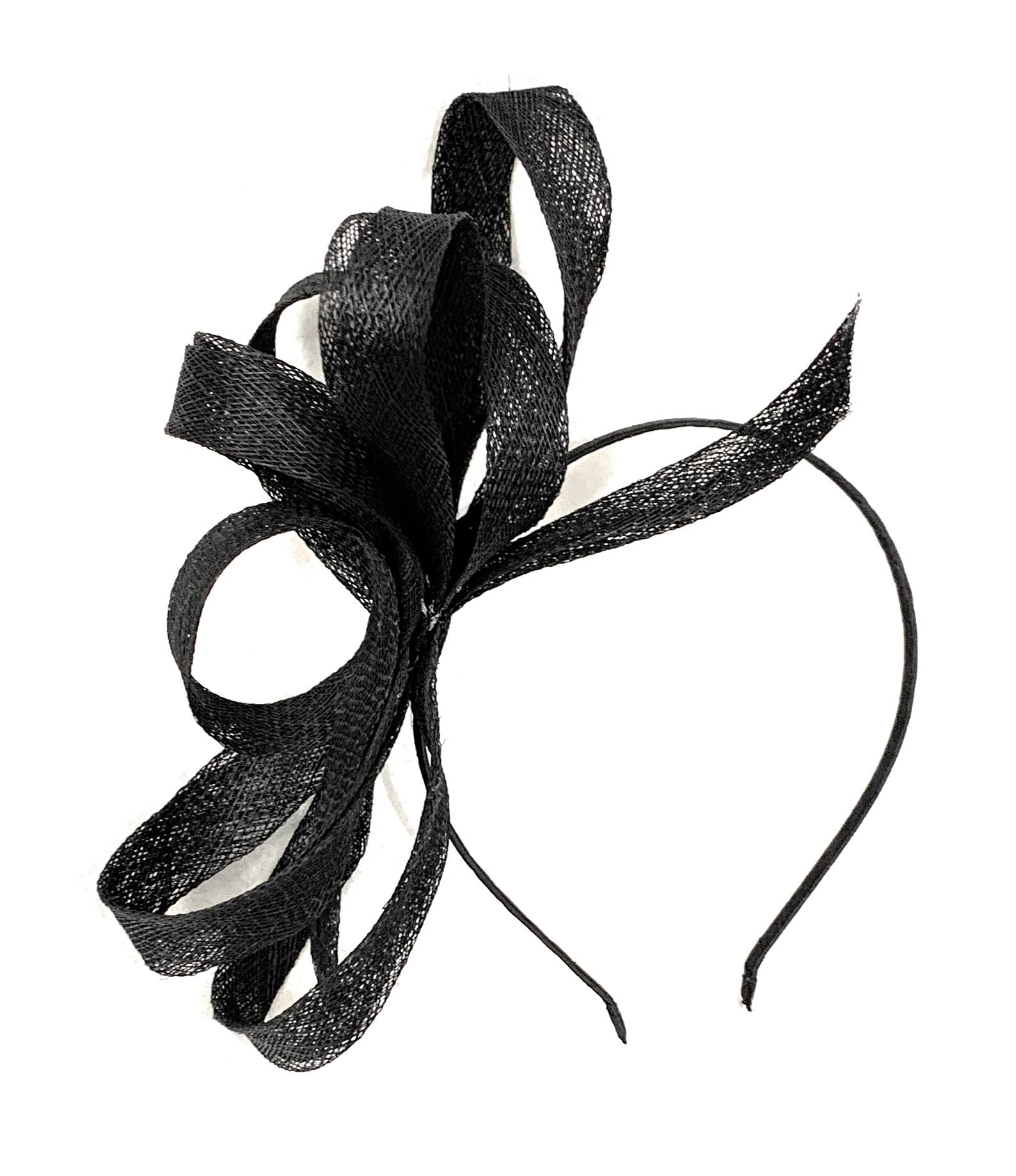 Caprilite Vegan Sinamay Fascinator Headband Wedding Hoop Ladies Day Ascot Races