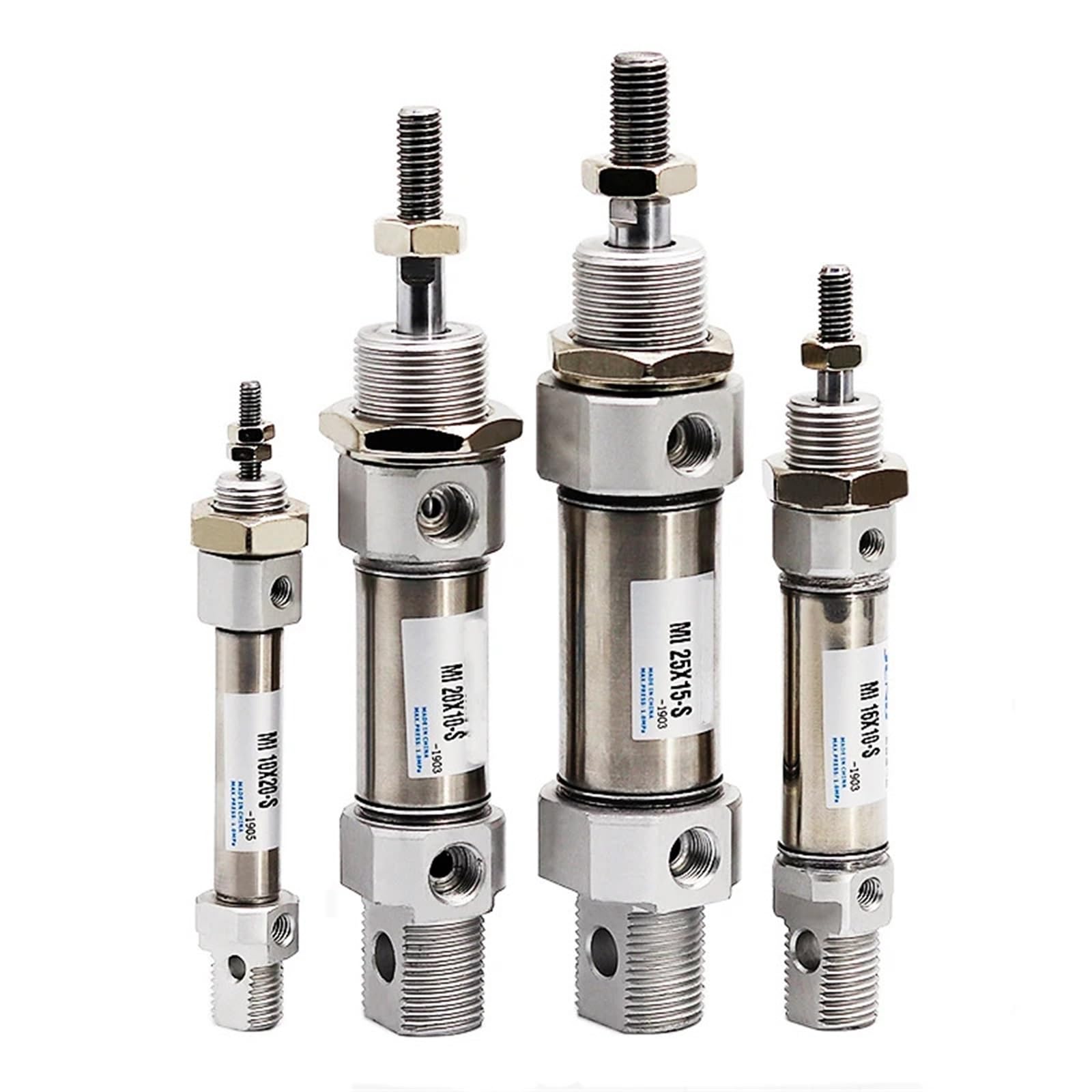 Vérin pneumatique double effet MI10 MI16 MI20 MI25 course 150mm