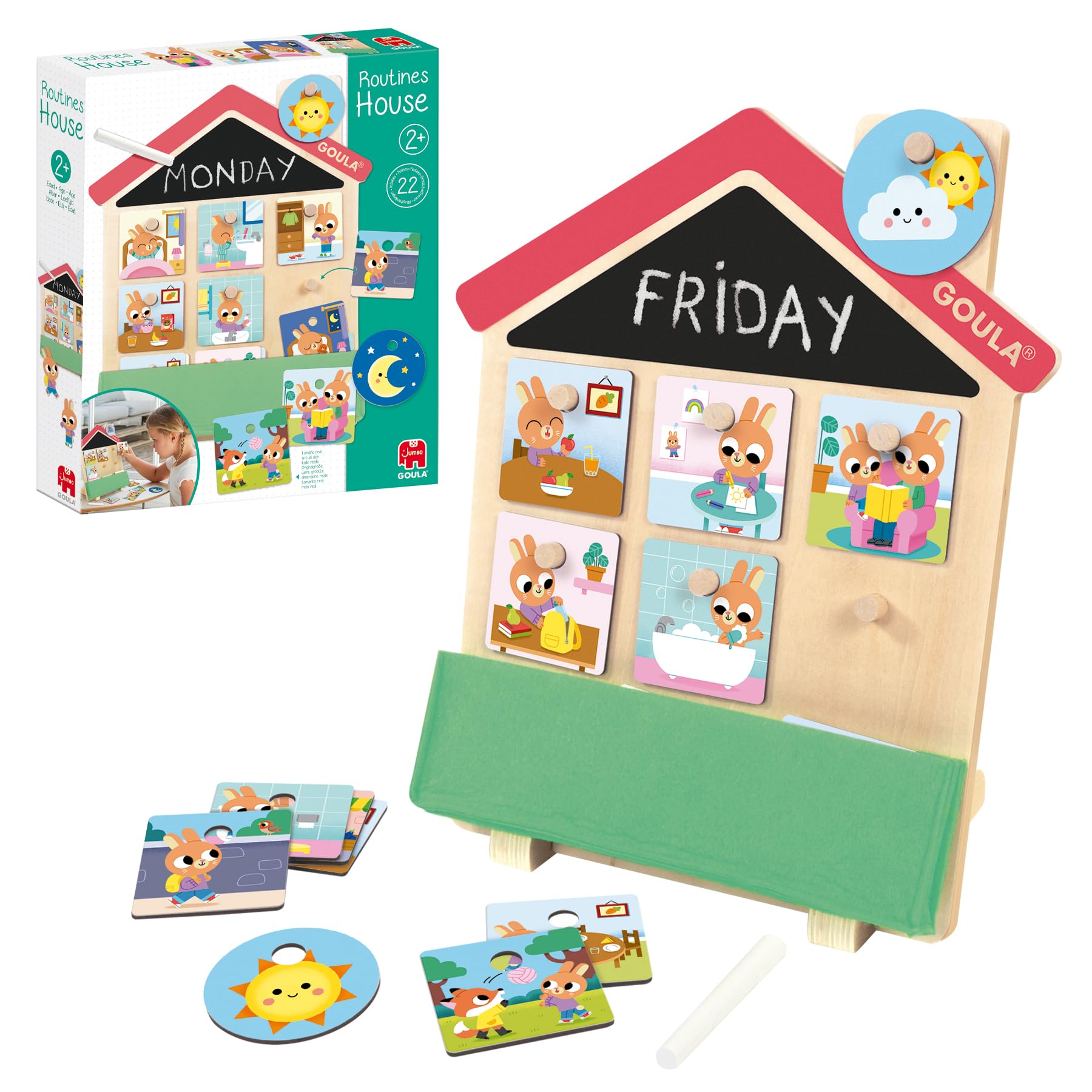 Jumbo Goula - Routine giornaliere, Materiale didattico Bambini +2 Anni