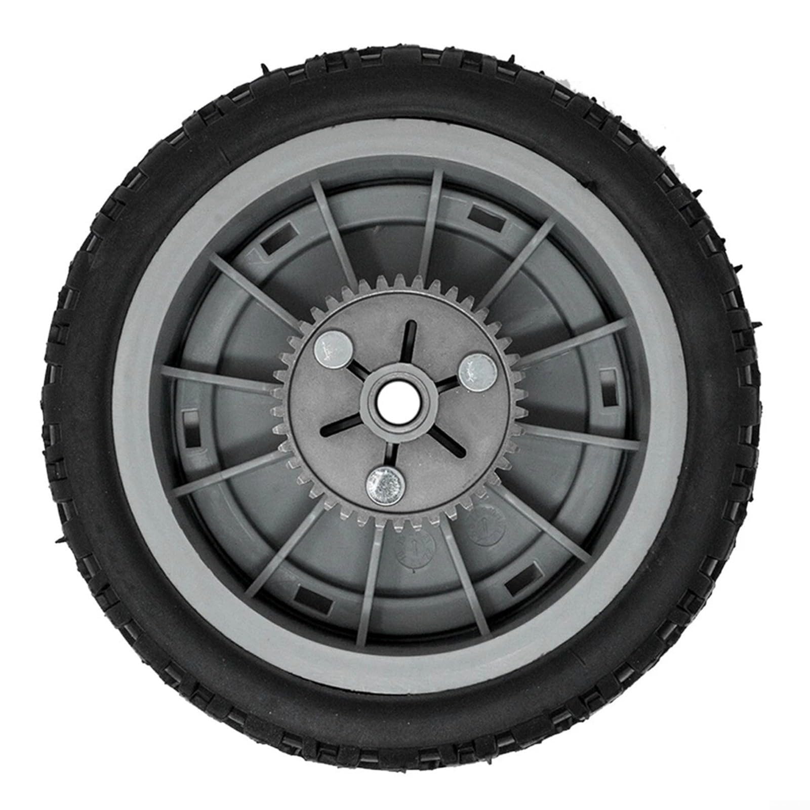 Conjunto de rueda delantera y trasera para cortacésped 107-3708 y 107-3709 compatible con modelos de cortacésped TORO 20053-20099 (4 piezas)
