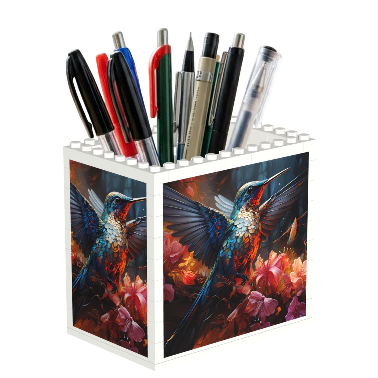 SXZVVBN Hummingbird Building Block Desk Tidy ABS Organiser