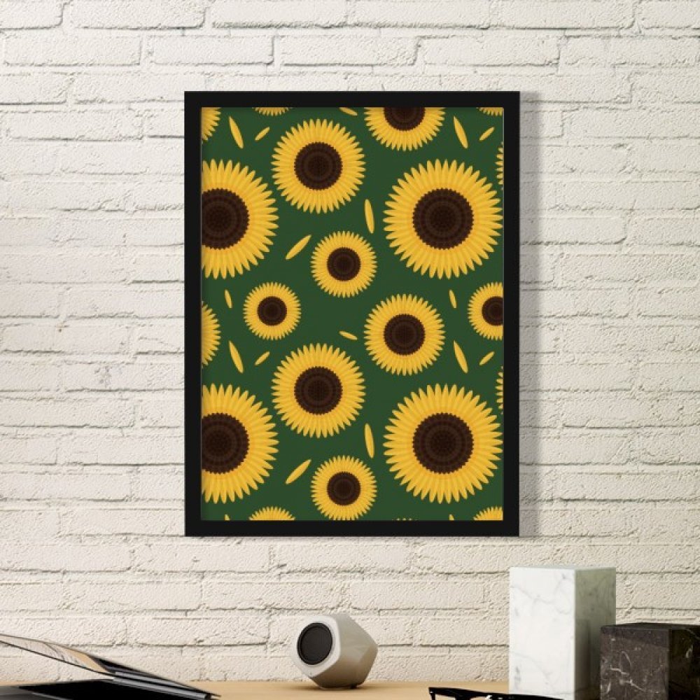 Cadre photo peinture tournesol decoration murale en bois pour une chambre chaleureuse