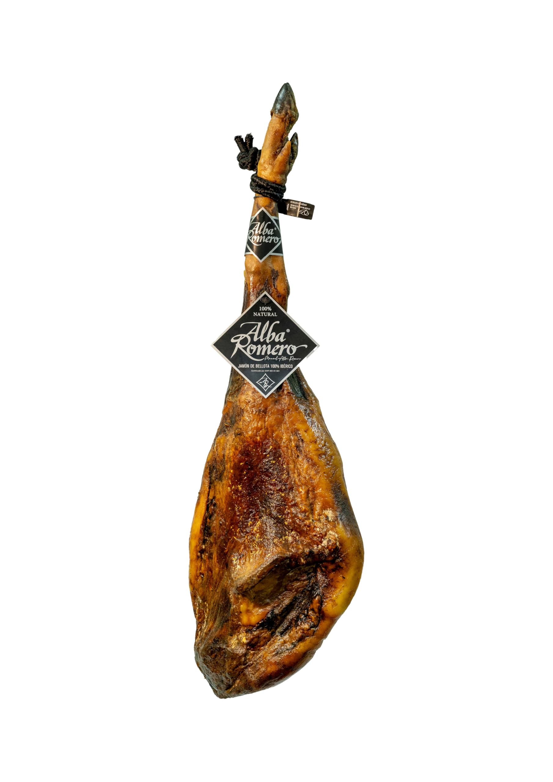 Jamón 100% Ibérico de Bellota ALBA ROMERO | Peso aproximado de 7.5 KG | Pieza entera