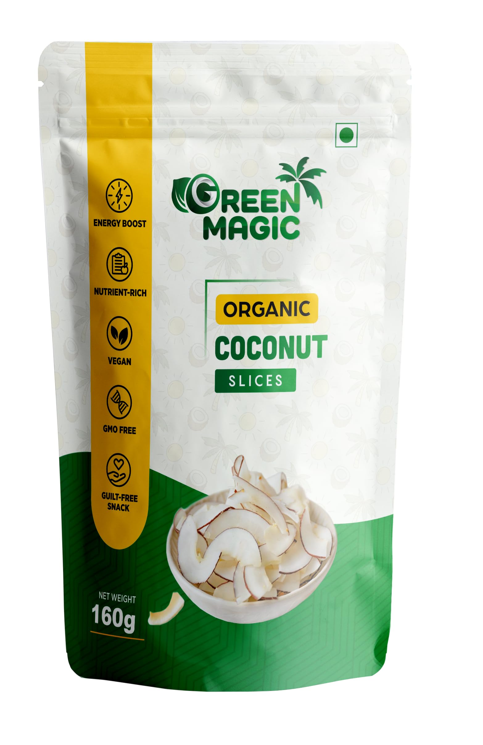 green magic coconut slice|Free TCW|Fresh|Pure|Organic|100% Natural|HalthySnack|Crunchy|Tropical|160 g (B0CFXY3MFM) Amazon Price History, Amazon Price Tracker