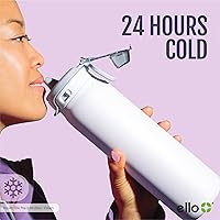 Vista 9 de Ello Pop & Fill Stainless Steel Water Bottle with Quick Fill Technology, Double Walled Vacuum Insulated Metal, Leak Proof Locking Lid, Sip & Chug