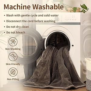 Bearhug Heated Blanket King Size 100" x 90" Dual Controller Electric Blanket, Velvet & Sherpa 10 Heating Levels & 1-12H Auto Off, Over-Heat Protect, ETL, Machine Washable