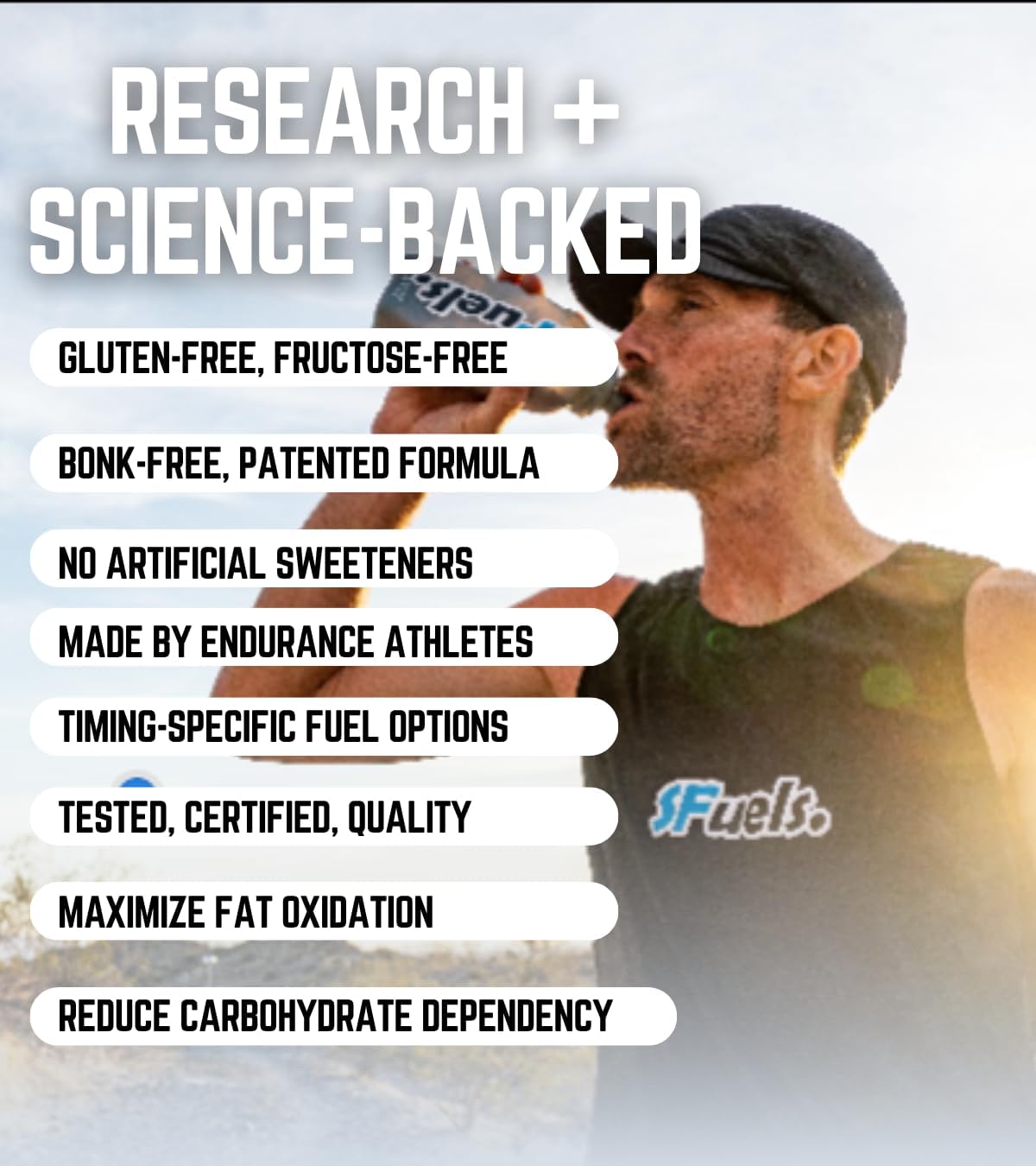 SFuels. Pre-Workout Electrolyte Drink Mix for Aerobics – Low Carb Endurance Fuel– Sugar-Free Sports, Aerobic Base Development, Electrolyte Hydration Powder – 20 Servings (Pomegranate Acai)