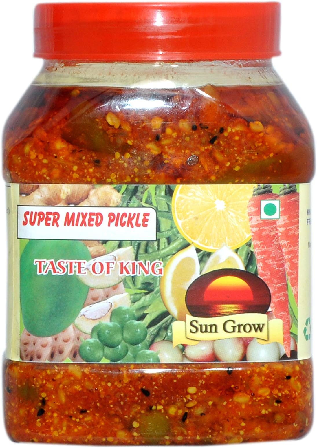 Sun GrowHome Made Pachranga Punjabi Super Mixed Veg. Pickle Masaledar Homemade Flavor & Taste -1Kg