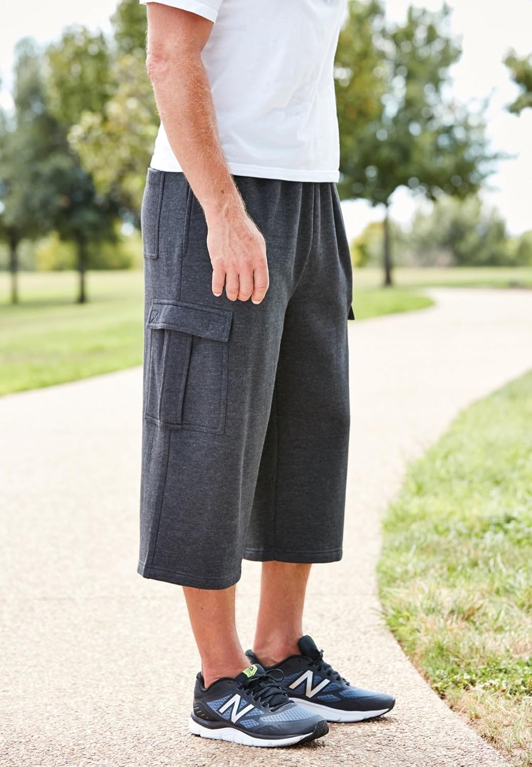 KingSize Men's Big & Tall Fleece Judo Shorts