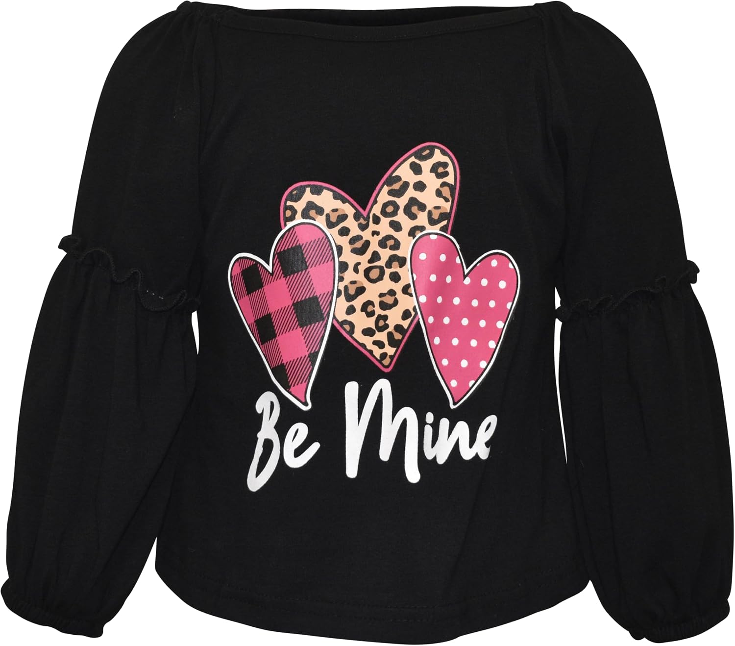 Unique Baby 2 Piece Girls Denim Jeans Outfit with Long Sleeve Shirt Kid and Toddler Clothes Set