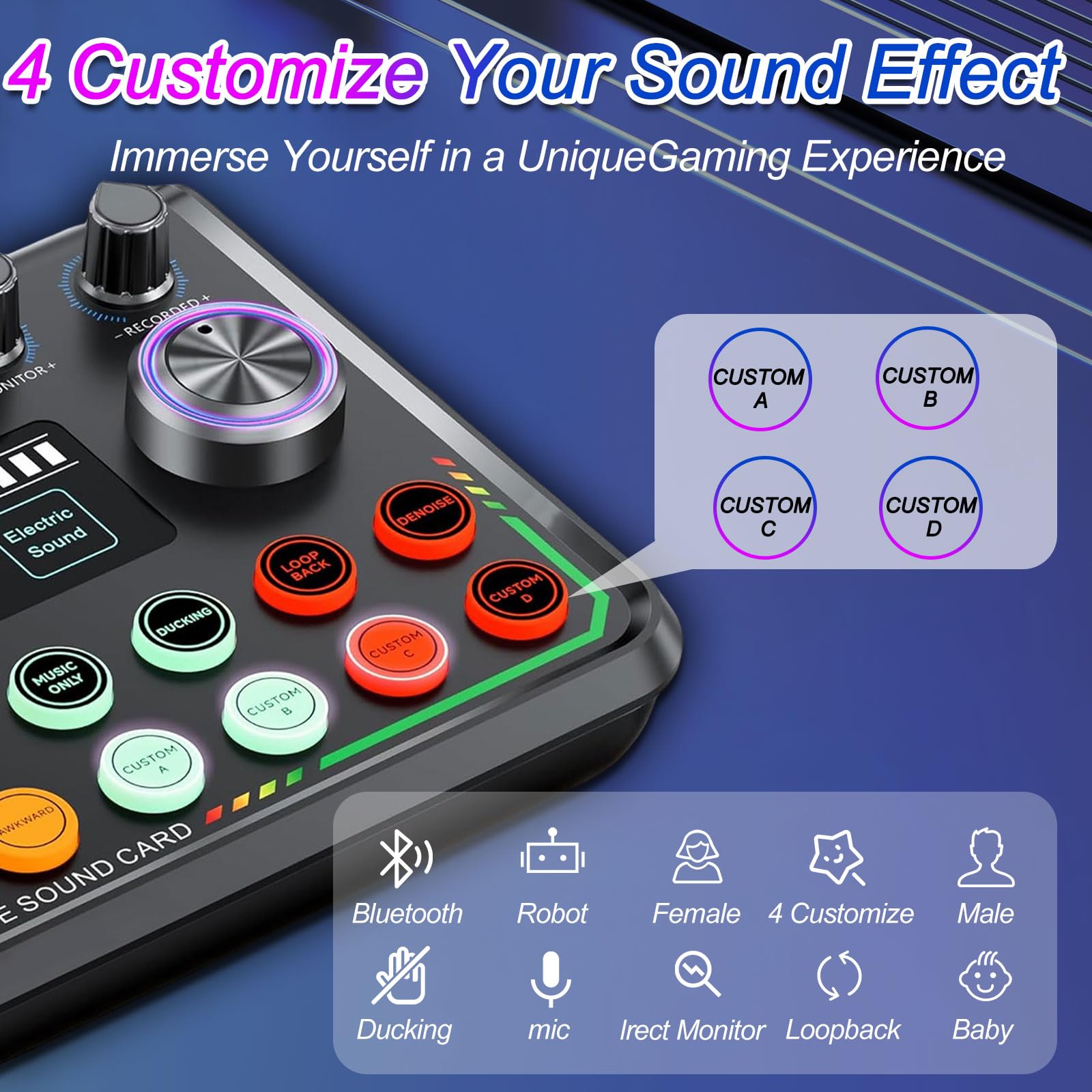 Podcast Equipment Bundle with Live Sound Card Audio Mixer Condenser Microphone, Audio Interface Streaming Mic Podcast Studio Recording for Sing, Gaming, YouTube TikTok, Studio Mixer Set for PC, Phone