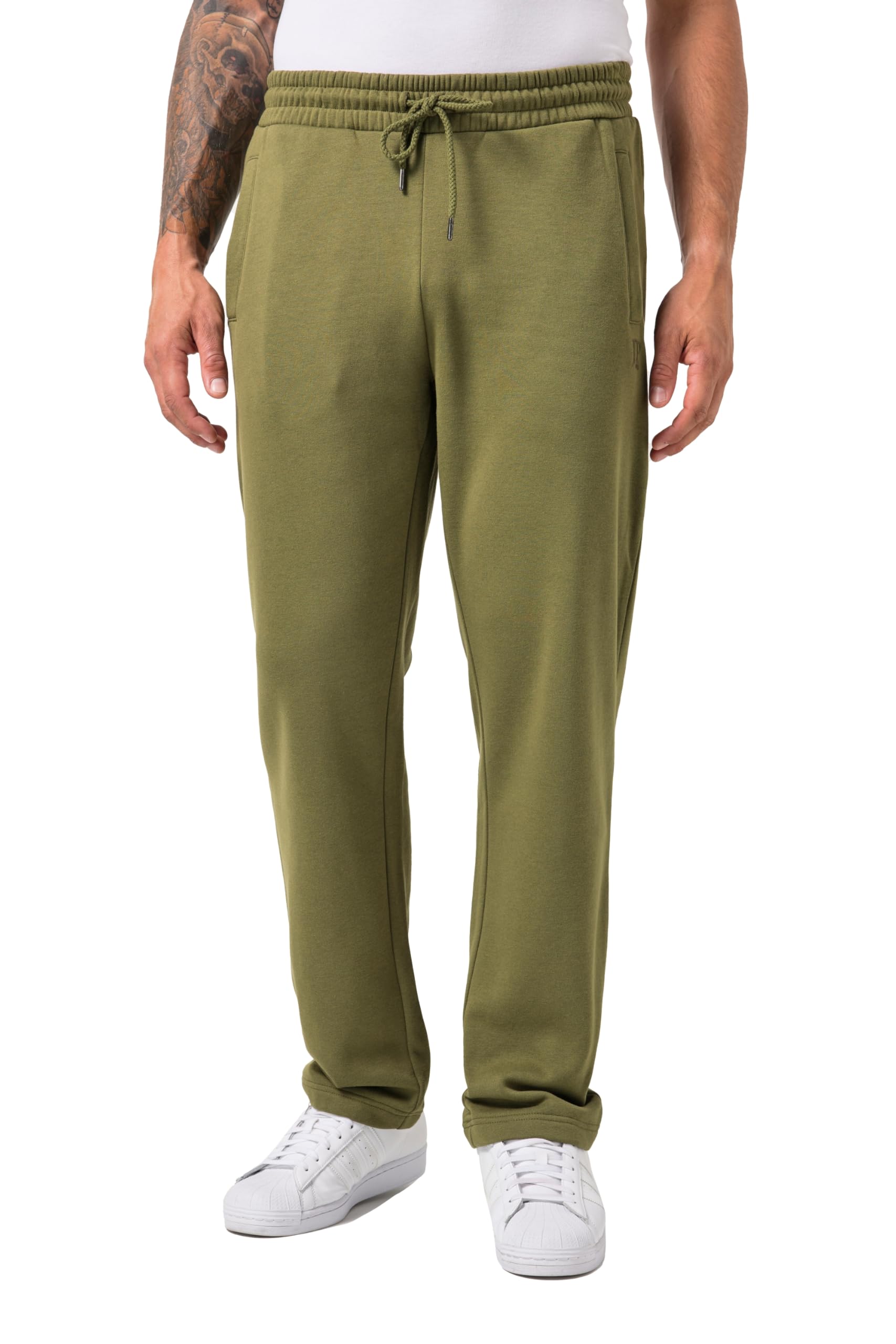 JP 1880 Men's Large Sizes Plus Sizes Menswear L-8XL Jogging Bottoms Basic Straight Fit 702635, Dark Olive, 4XL