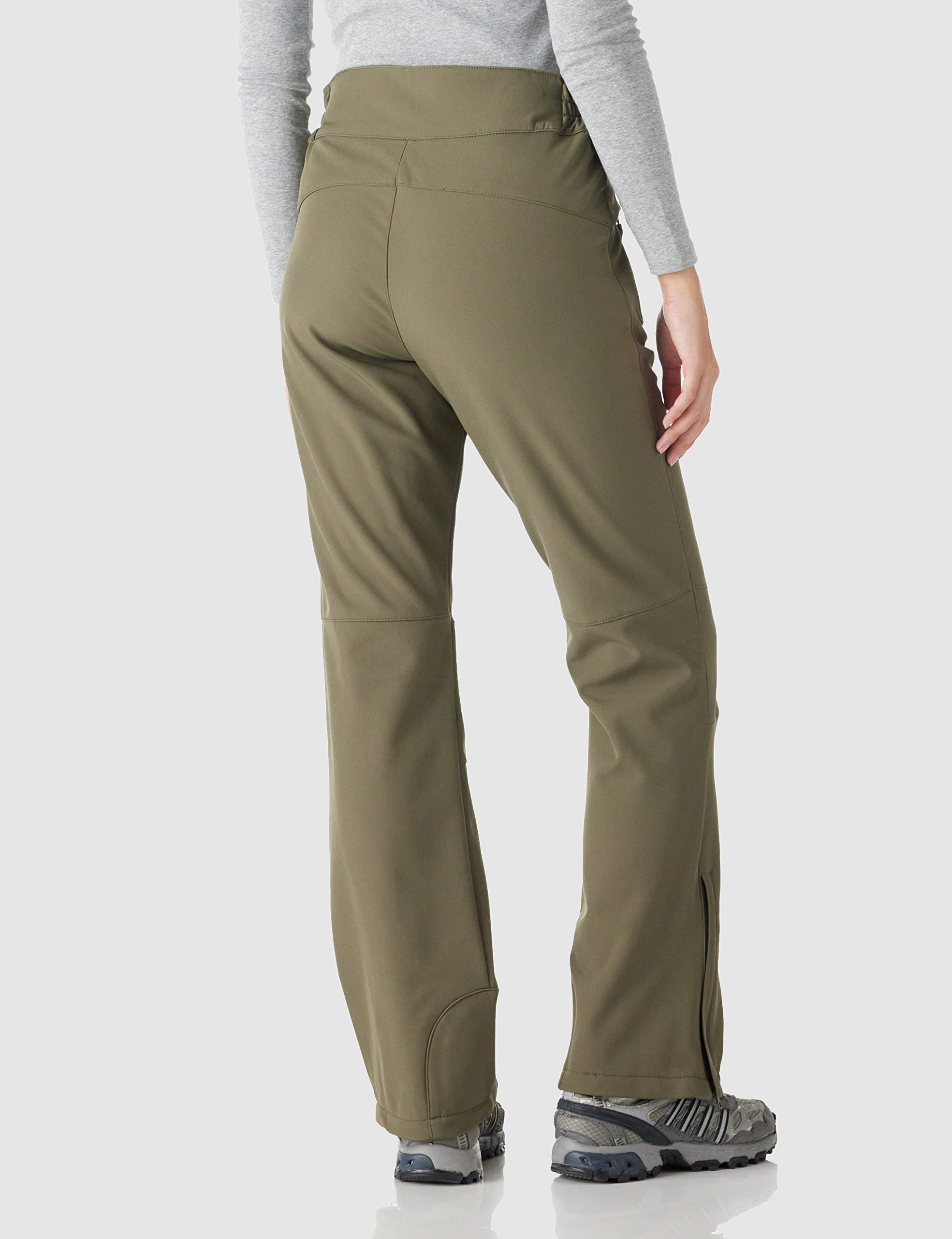 Outdoor Ventures Pantalones de esquí para exteriores, pantalones de senderismo para mujer, impermeables, softshellhose invierno, térmicos, forrados, pantalones de trabajo, snowboard, Verde Oliver, 42