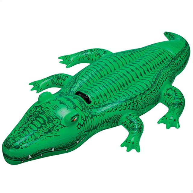 Intex Cocodrilo Hinchable acuático, colchoneta para Piscina con 1 asa, 168x86 cm (58546)