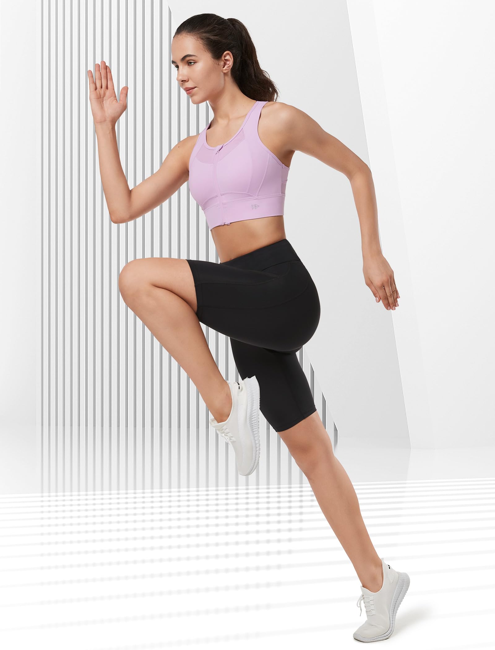 Yvette Sujetadores deportivos de alto impacto para mujer, busto grande, cierre frontal, brasier deportivo de alto soporte para correr y entrenar, Púrpura, X-Large