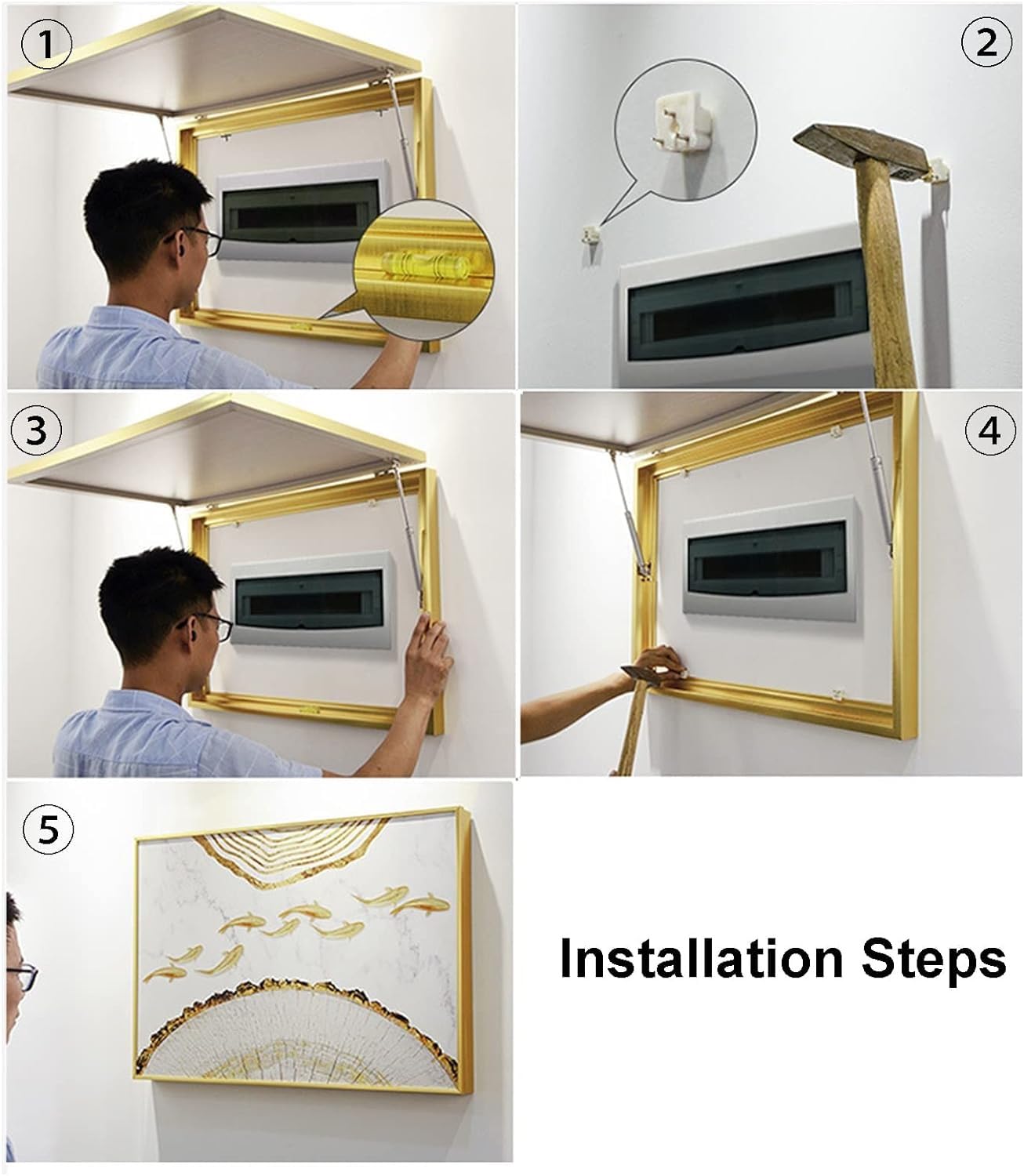 Cubierta decorativa para caja de medidor eléctrico, diseño moderno de caja de interruptores, clase energética A, elegante decoración de panel eléctrico, uso doméstico y oficina