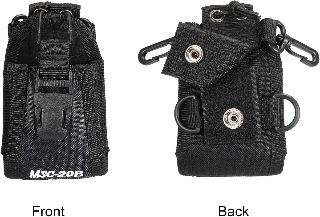 MECCANIXITY Multi-Function Black MSC-20B Nylon Bag Pouch Case Two Way Radio Transceiver Walkie Talkie Pouch