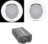 Lyndahl Ensemble de Haut-parleurs et amplificateur de Bluetooth 4 canaux, CS200BT-AMP et CS120AL, Paire de Haut-parleurs à 2 Voies, avec 2 ou 4 Haut-parleurs de Plafond 2 Intervenants Lyndahl Ensemble de Haut-parleurs et amplificateur de Bluetooth 4 canaux, CS200BT-AMP et CS120AL, Paire de Haut-parleurs à 2 Voies, avec 2 ou 4 Haut-parleurs de Plafond 2 Intervenants