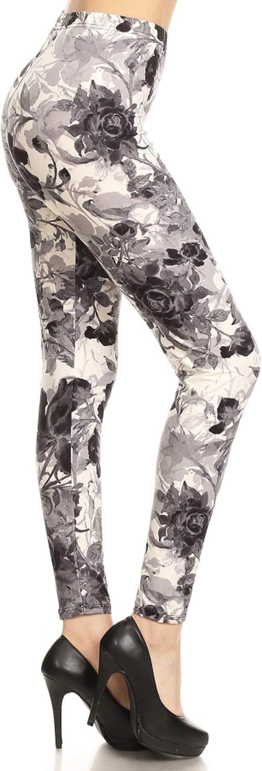 Leggings Depot High Waisted Camouflage & Multiple Print Leggings for Women - Reg, Plus, 1X3X, 3X5X