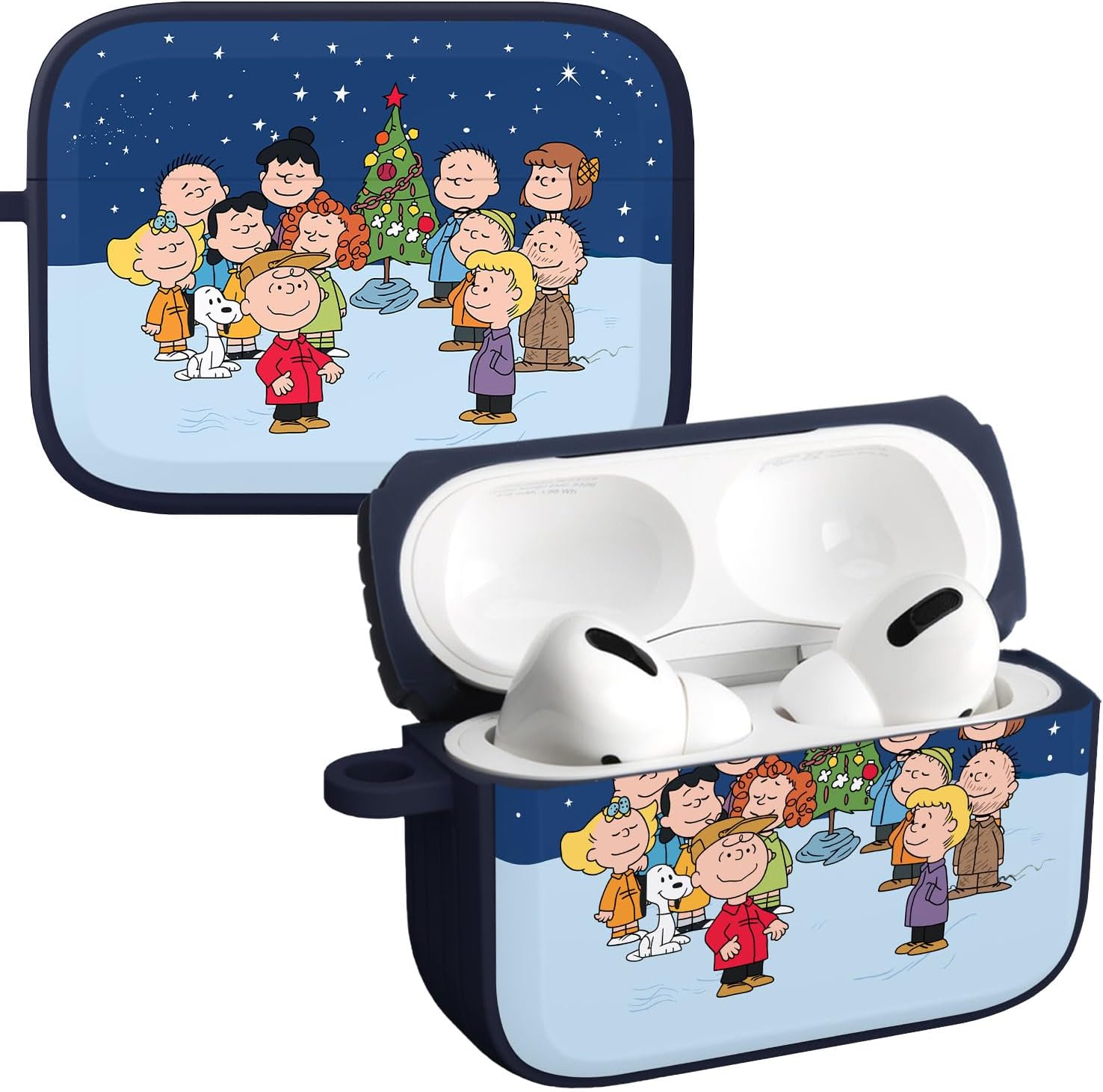 Peanuts Charlie Brown Christmas HD Case Cover Compatible with Apple AirPods Pro 1 & 2 (Singing)