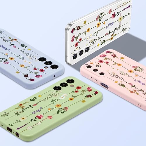 Vista 16 de ZTOFERA Funda protectora delgada para Samsung Galaxy S21 FE 5G, bonito diseño de flores para niñas y mujeres, funda protectora delgada para Galaxy
