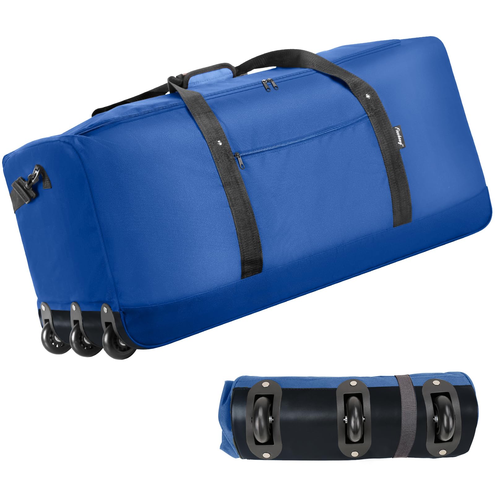 Finnhomy rolling duffel bags blue, blue, Large Capacity Duffel Bag With Wheels Blue