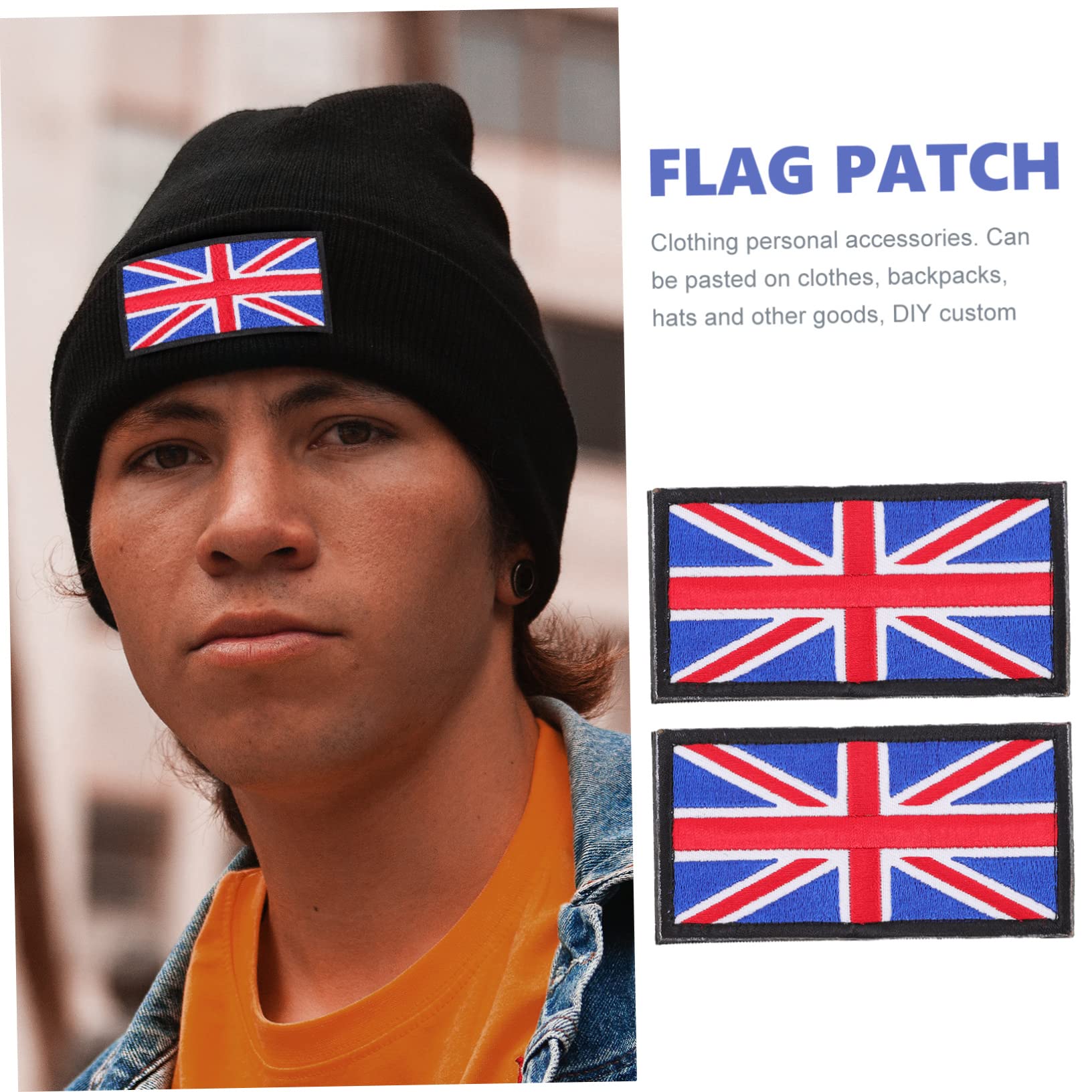 OSALADI 5 Set Toppe Ricamate Bandiera Inglese Patches Termoadesive Per Abbigliamento Riparazione E Decorazione Vestiti Borse E Accessori Facili Da Usare E Pratiche 2 Pezzi * 5