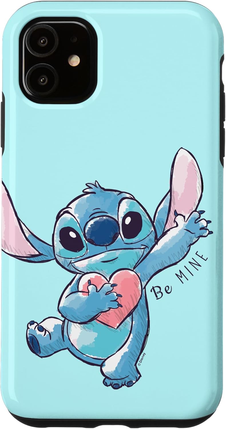 Disney Lilo & Stitch Valentine's Day Be Mine Sketch Portrait Case for iPhone 12/12 Pro