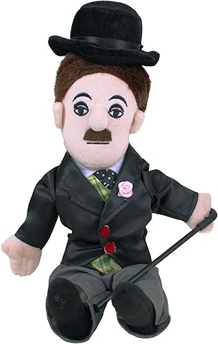 The Unemployed Philosophers Guild Charlie Chaplin Little Thinker - Muñeca de peluche suave de 12 pulgadas