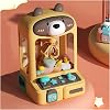 Kids Claw Machine with Music and Light,30 Toys and 10 Gashapons, Toy Grabber Claw Machine for Home Party Christmas Birthday Gifts,Bear