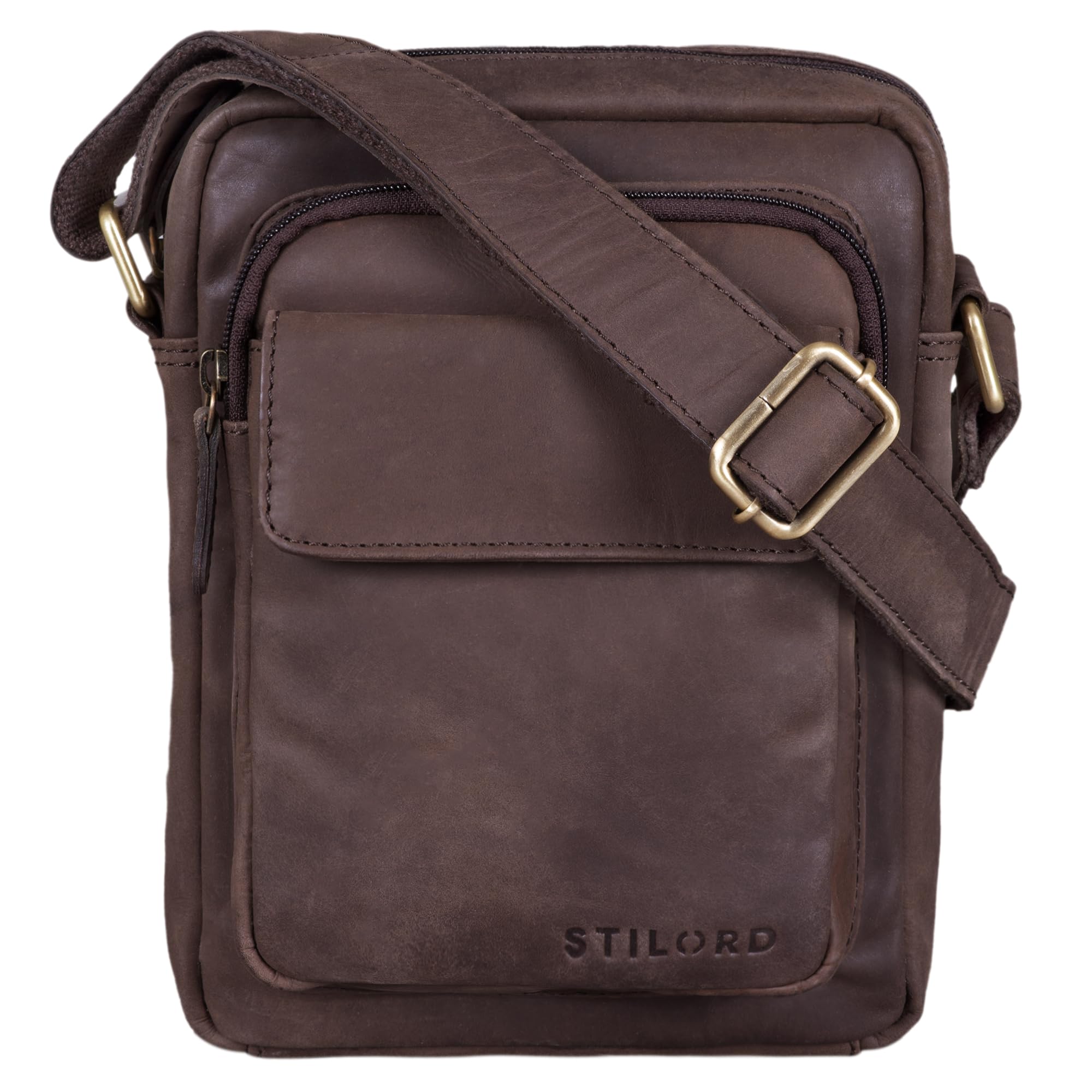 Bolsa de hombro para tablet de cuero vintage STILORD para ir a la oficina o café 8