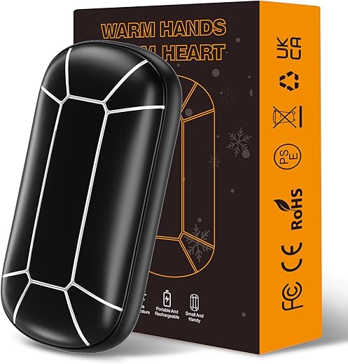 8000mAh Hand Warmers Rechargeable, Portable Electric Handwarmers, Double-Sided Heating USB Pocket Heater Therapy Great for Raynauds, Hunting, Golf, Camping, Women Mens Gifts