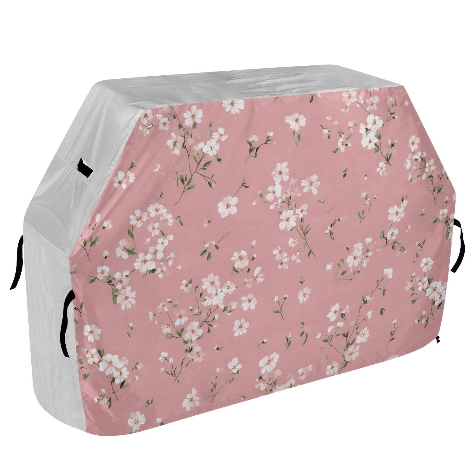 Copertura per barbecue impermeabile e resistente, motivo: floreale, colore: rosa