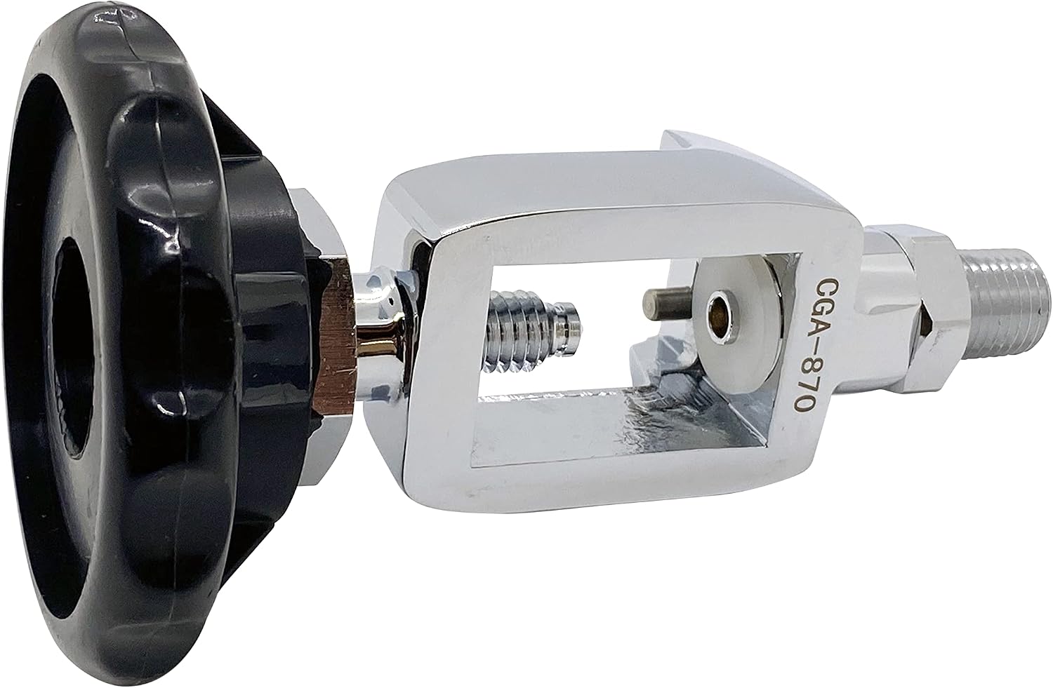 CGA870 Medical Fill Yoke x 1/4" Male NPT, Hand Tight Connection for filling small medical gas cylinders