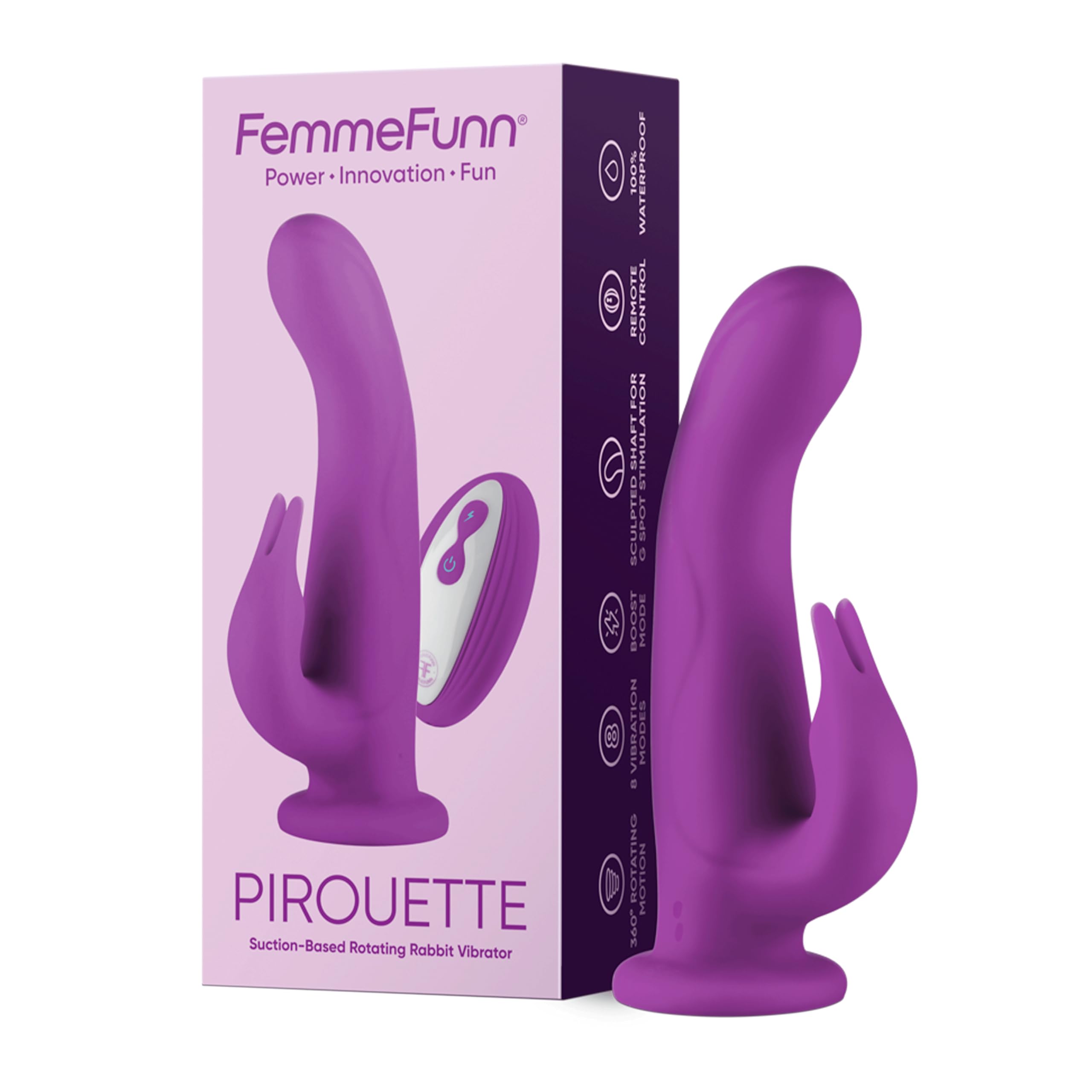 Femmefunn Pirouette Vibratori rabbit Purple 21 cm