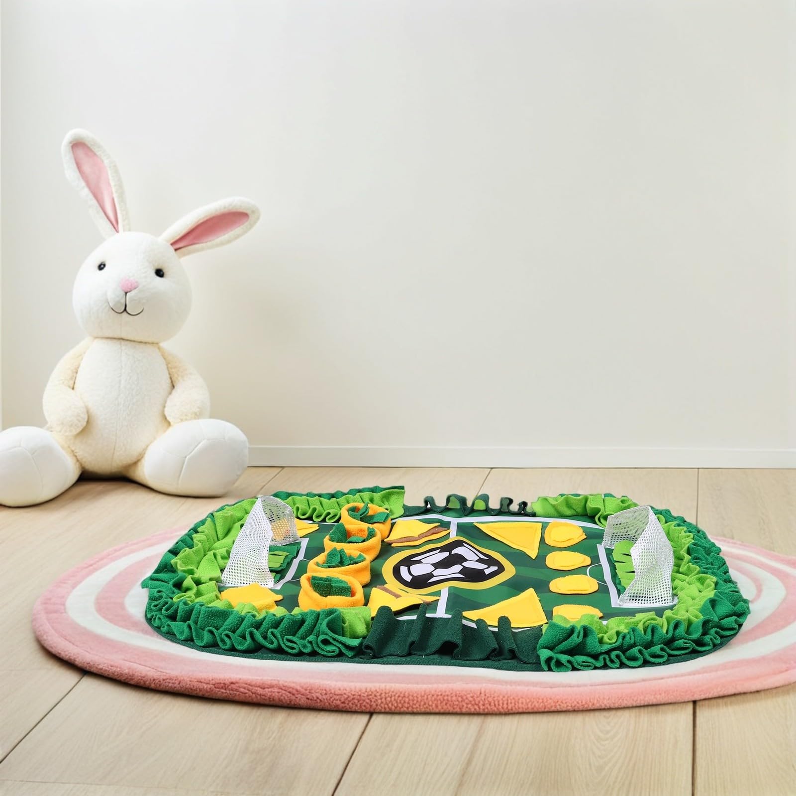 TOYANDONA Tapis de Fouille pour Chien Jeu Interactif de Terrain de Football Distributeur de Friandises Tapis Entraînement pour Animaux de Compagnie