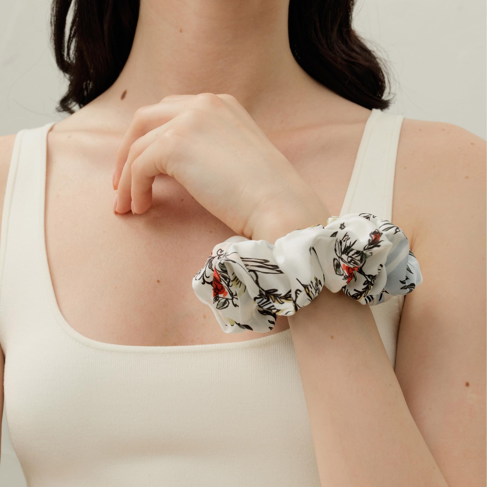 LILYSILK Women's 100% Silk Hair Scrunchies Ladies Elastic Hair Tie Bobbles Ponytail Holders for All Hair Type and Conditions and Preventing Hair Frizz Breakage Loss,Libra 2pcs - Image 3