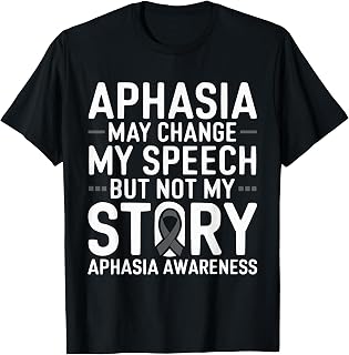 Aphasia Awareness Grey Ribbon Speech Disorder T-Shirt