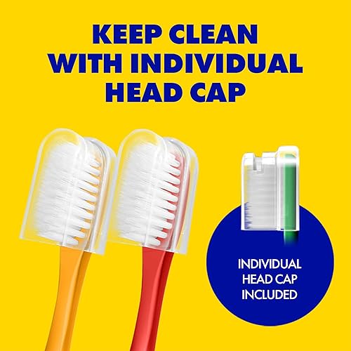 Miniatura 7 de Recambio de cepillo de dientes extrasuave para adultos, encías y dientes sensibles con cubiertas individuales para la cabeza, 7 cepillos de dientes
