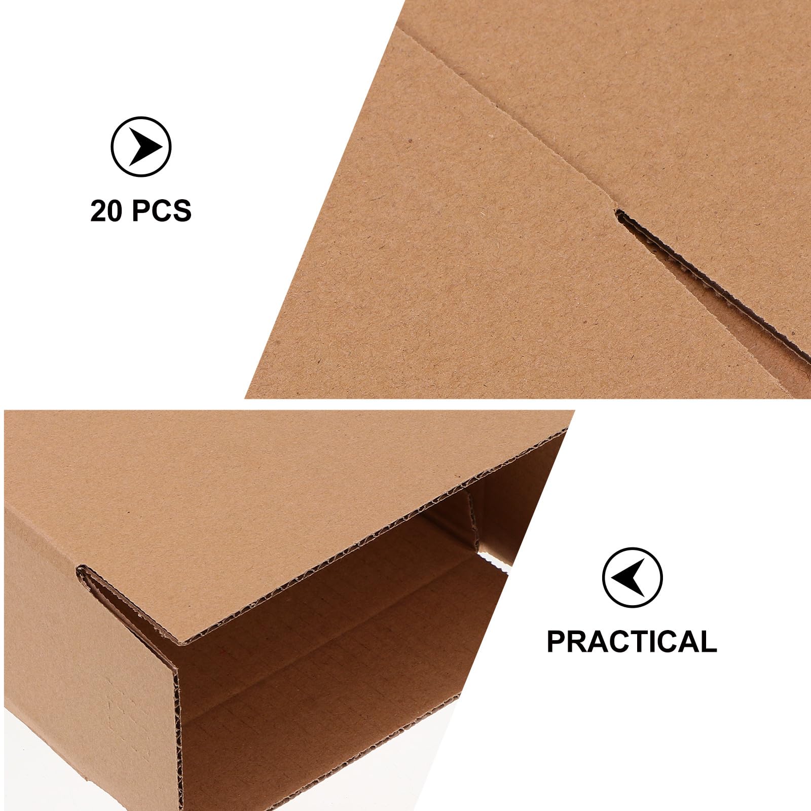 20 Stück 20 Stück Kleine Versandkartons aus Superhartem Kraftkarton K Stabile Verpackungskartons für Büro und Versand Stoßfeste Aufbewahrungswürfel Recycelbar