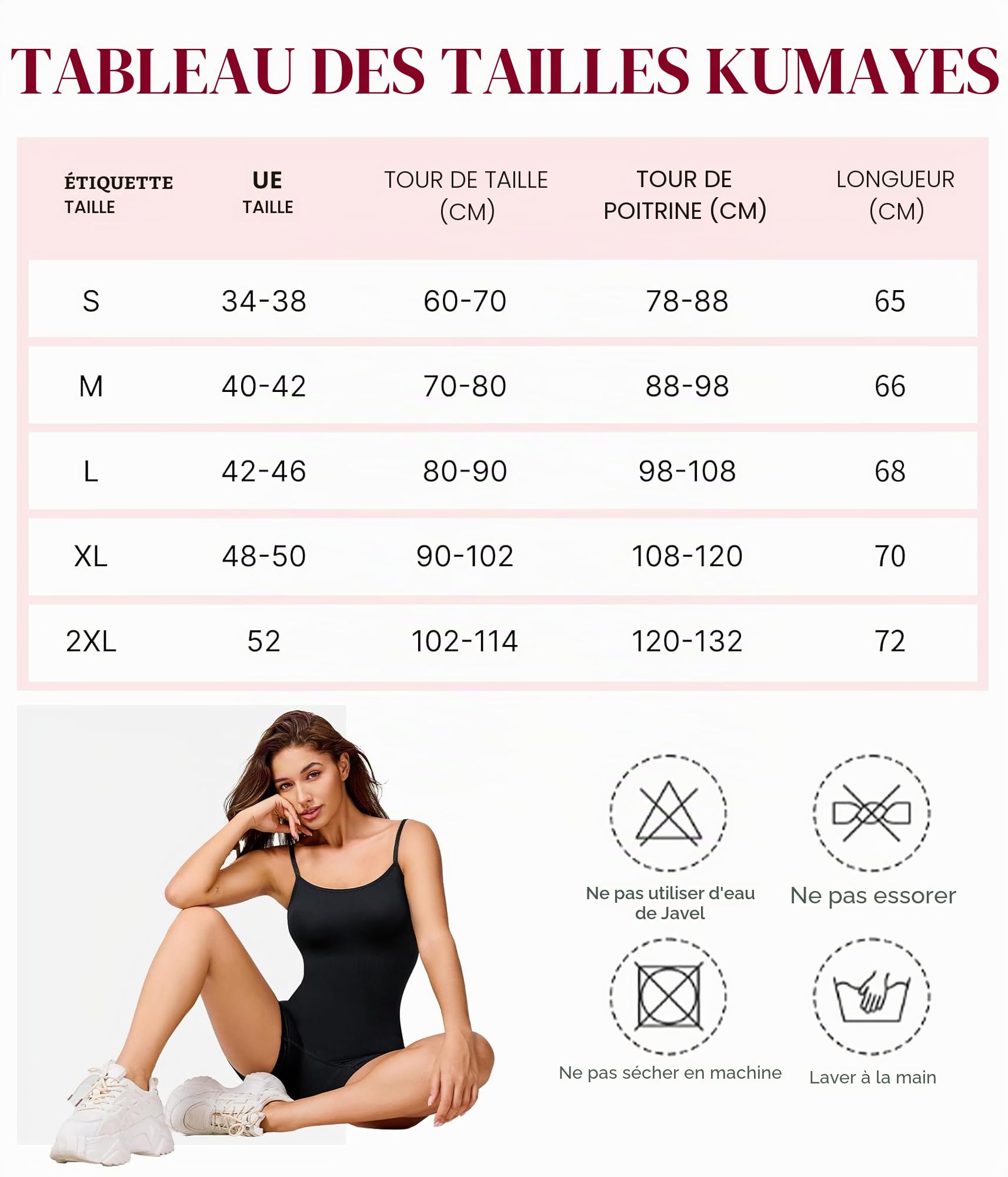 KUMAYES Body Gainant Femme Ventre Plat Invisible Gaine Amincissant Sculptant Minceur Shapewear Bodysuit Combinaison Sans Couture