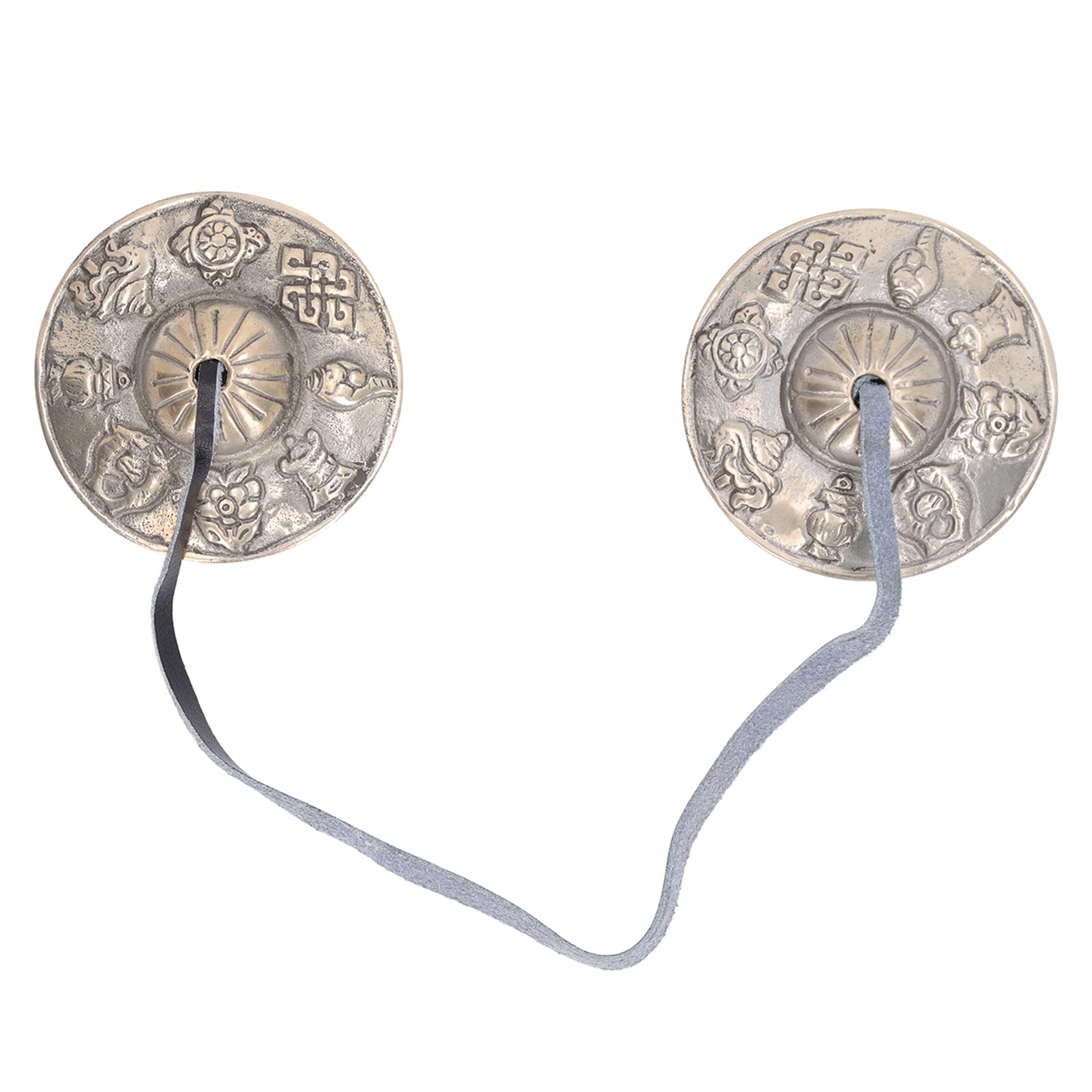 Tibetische Tingsha-Meditationsglocke, Doppelglockenspiel aus reinem Kupfer, handgefertigt in Nepal, dicker Klang für Klangtherapie und Energieklärung, Messing-Schlaginstrument für