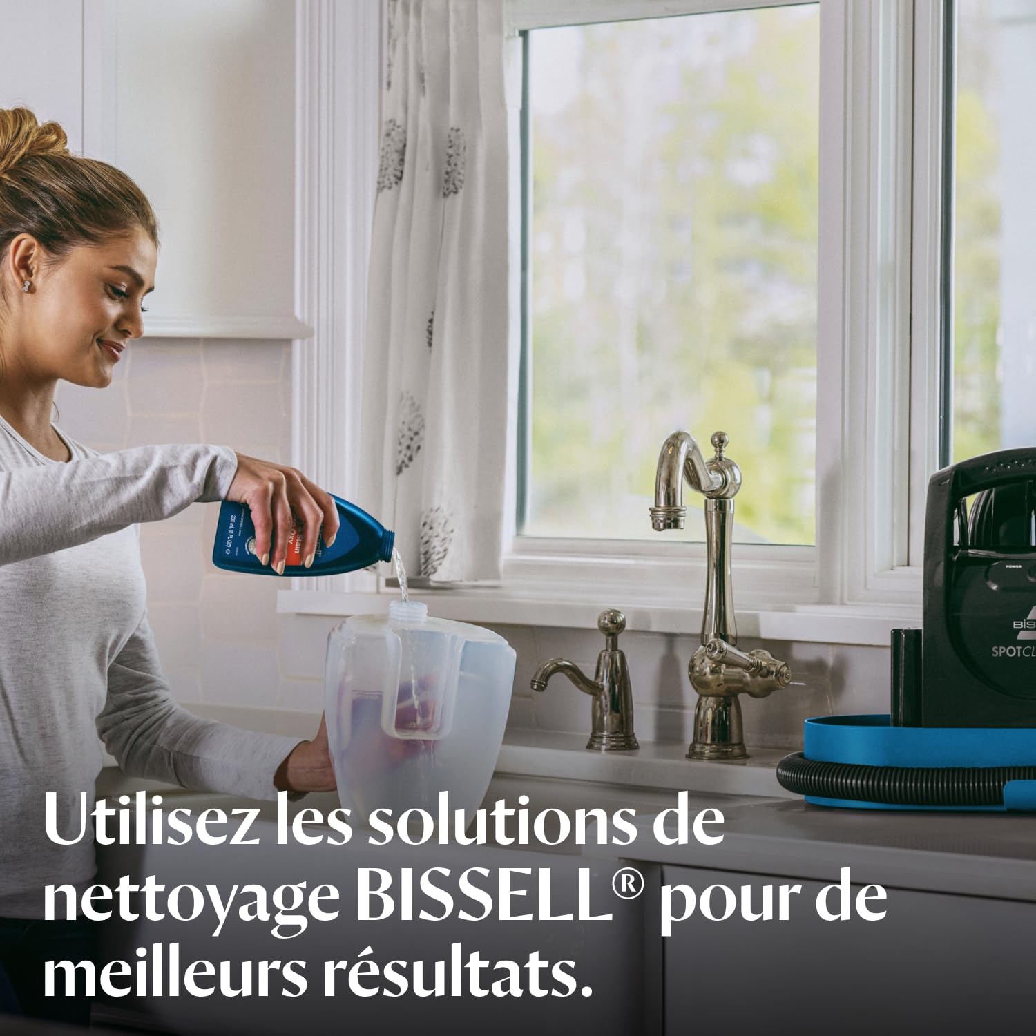 BISSELL SpotClean C3 - Aspirateur Laveur - Shampouineuse - Nettoyeur Portable Tapis, Voiture et Tissus d'Ameublement - Vaporiser, Brosser et Aspirer - Nettoyeur Détacheur Tapisserie - 340 W - 3619N
