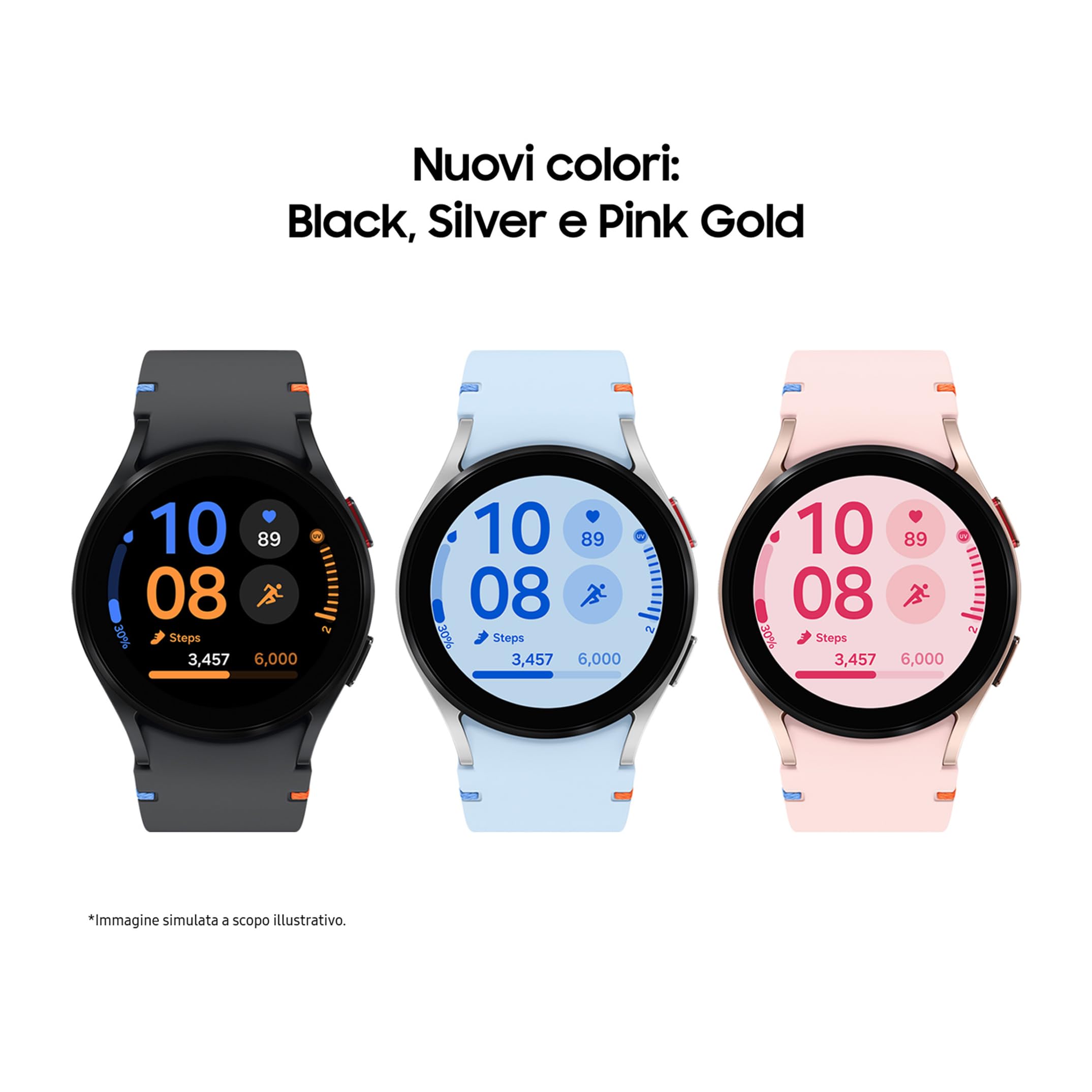 Samsung Galaxy Watch FE 40mm, Smartwatch Analisi del Sonno, Monitoraggio Benessere, Batteria a lunga durata, Bluetooth, Ghiera Touch in Alluminio, Black [Versione italiana]