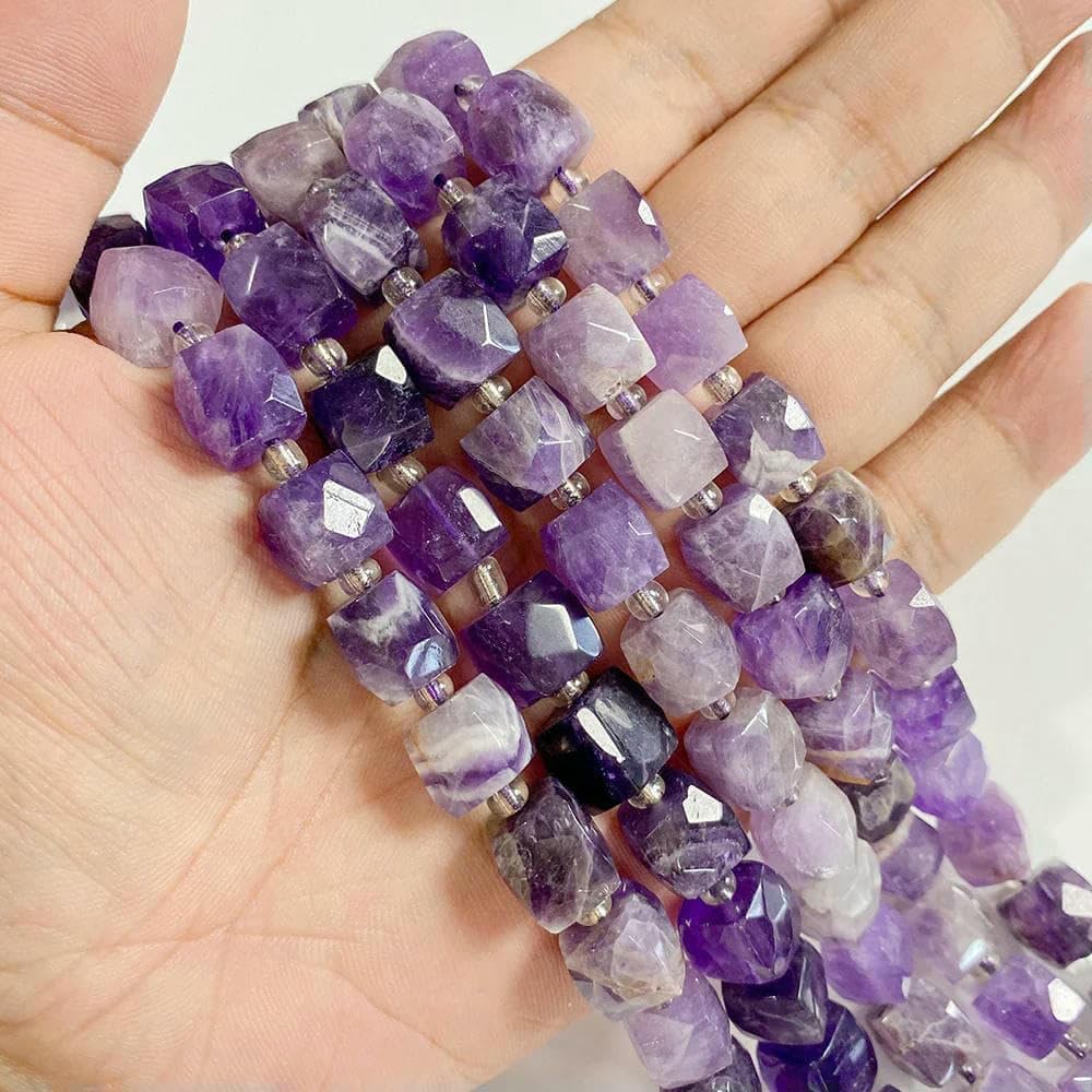 Cuentas de amatista natural, cristal de cuarzo morado, cuentas irregulares para hacer joyas, pendientes, pulseras, collares y accesorios - N.° 29