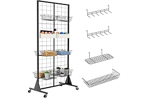 Gridwall Panel Display Stand: Effortless Mobility for Retail Excellence