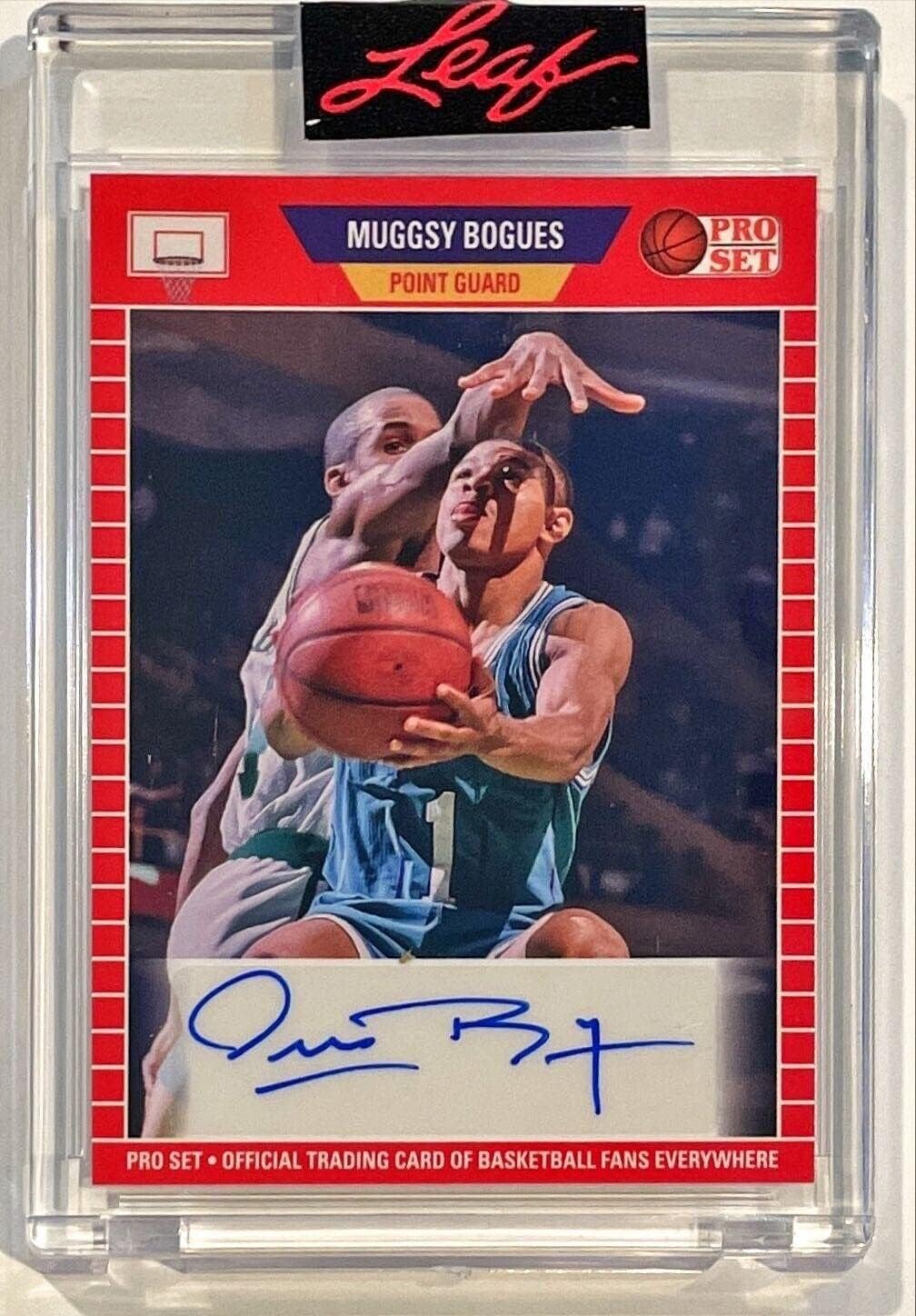 2021 Leaf Pro Set Muggsy Bogues Charlotte Signed Auto Card PSA